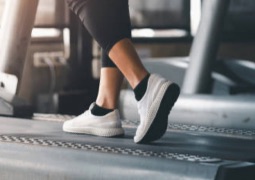 Person walking on a treadmill.